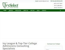 Tablet Screenshot of ivyselect.com